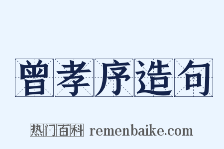 曾孝序造句是什么意思的图片
